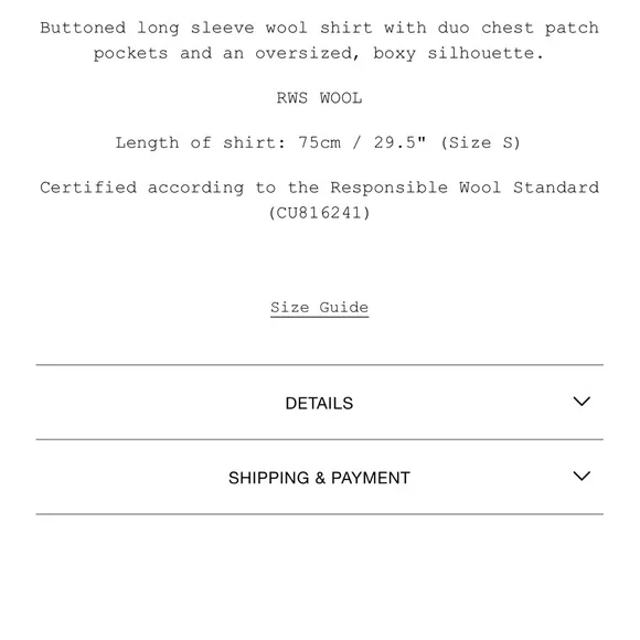 Oversized wool shirt/shacket - Picture 2 of 3